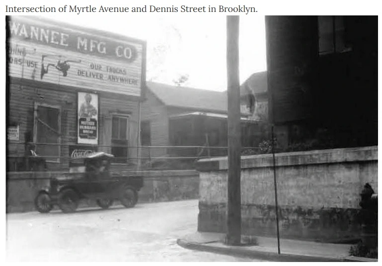 Intersection of Myrtle Avenue and Dennis Street in Brooklyn